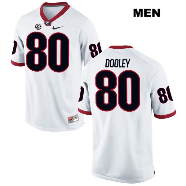 Georgia Bulldogs Men's J.T. Dooley #80 NCAA Authentic White Nike Stitched College Football Jersey ECJ6156CU